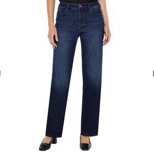 Liverpool Kennedy Straight Jeans Womens 2 / 26 Blue Mid Rise Stretch Denim